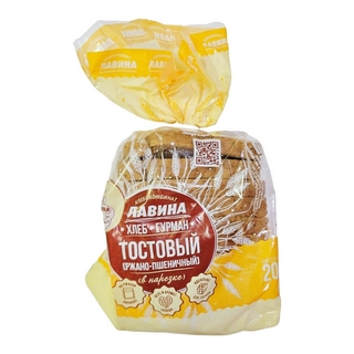 Хлеб Тостовый ржано-пшеничный 0,2кг